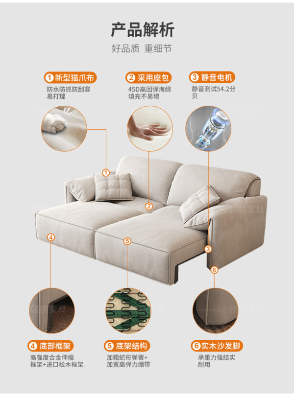 Lounge Living Room Sofas Bed Rocking Accent Massage Electric Recliner Sofa Leather Luxury Sillon Electrico Set Furnitures - Image 11